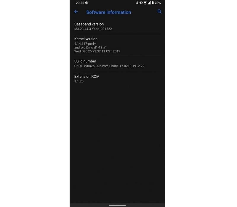 ASUS ROG Phone 2: Android 10 beta já está disponível para download Captura de tela da atualização beta do Android 10 para o ROG Phone 2.