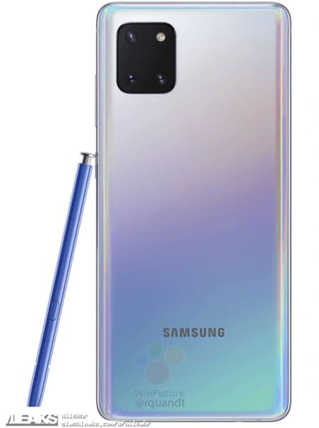 Samsung Galaxy Note 10 Lite aparece em suposta imagem promocional galaxy note 10 lite cameras