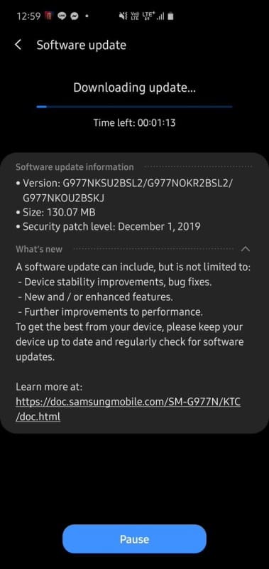 Galaxy S10 5G finalmente recebe a atualização para o Android 10 galaxy s10 5g atualizacao captura de tela