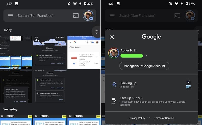 Google Fotos: Versão 4.33 do app traz algumas novidades Captura de tela de parte da atualização do Google Fotos.