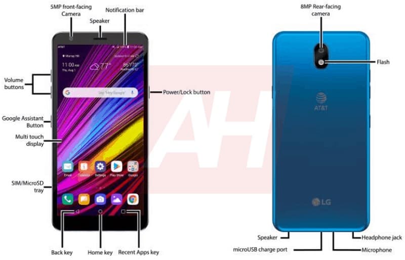 Neon Plus: LG desenvolve novo smartphone básico exclusivo da AT&T LG Neon Plus azul.