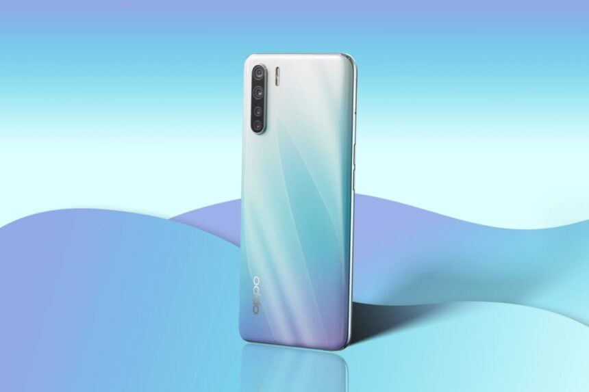 Imagem promocional do Oppo A91.