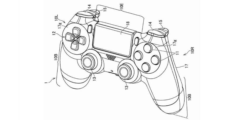 PlayStation 5: Nova patente revela alguns detalhes do DualShock 5 Segunda imagem de patente do DS5.