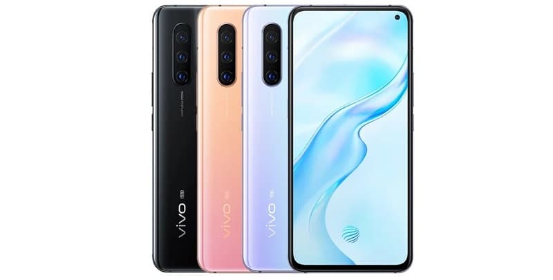 Vivo X30 e X30 Pro são lançados com Exynos 980 e 8 GB de RAM Vivo X30 em três cores diferentes.