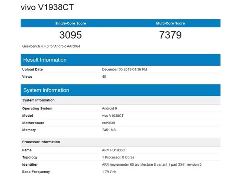 Vivo X30 será lançado oficialmente em 16 de dezembro Teste de benchmark do Vivo X30.