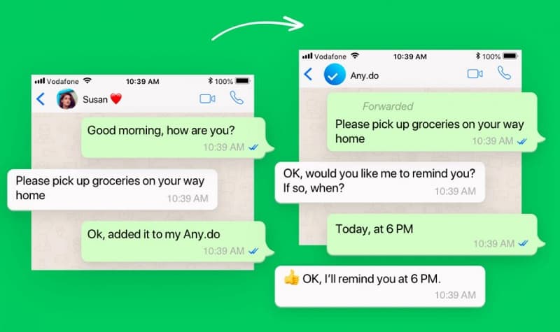 Captura de tela do novo recurso do WhatsApp.