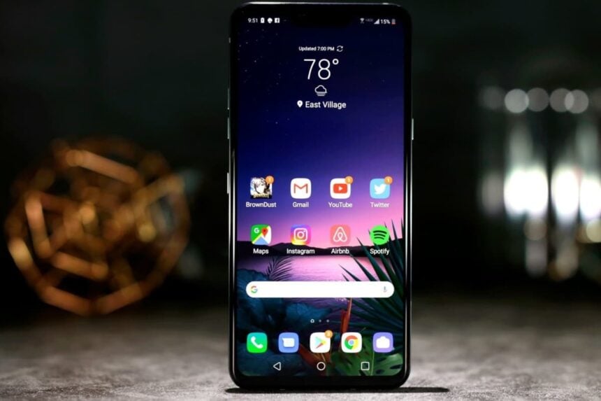 Imagem ilustrativa do LG G8 ThinQ.