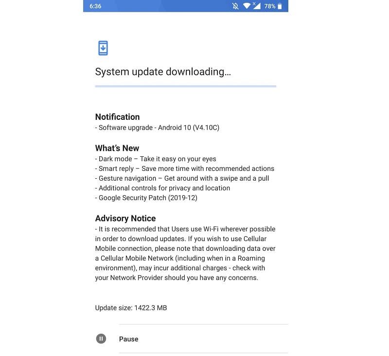 Nokia 6.1 Plus e 7 Plus recebem atualização para o Android 10 Captura de tela da atualização do Nokia 6.1 Plus e do 7 Plus para o Android 10.