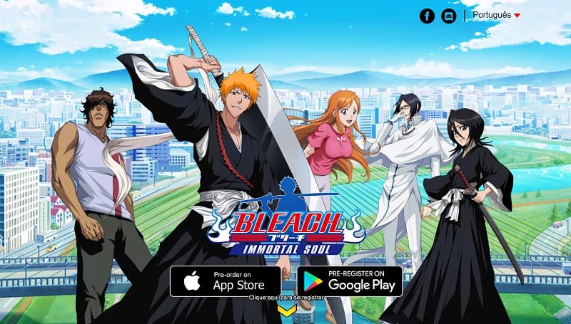 Bleach: Immortal Soul será lançado em português pela Oasis Games Bleach: Immortal Soul página de registro.