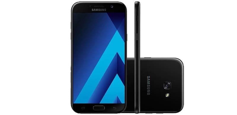 Galaxy A5 (2017) e A3 (2017) recebem atualizações de segurança Samsung Galaxy A5 2017 preto.