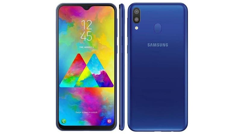 Galaxy M20 e M30 são atualizados para o Android 10 no Brasil Glaxy M20 azul.