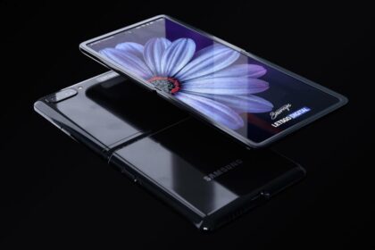 Samsung Galaxy Z Flip renderização não oficial.