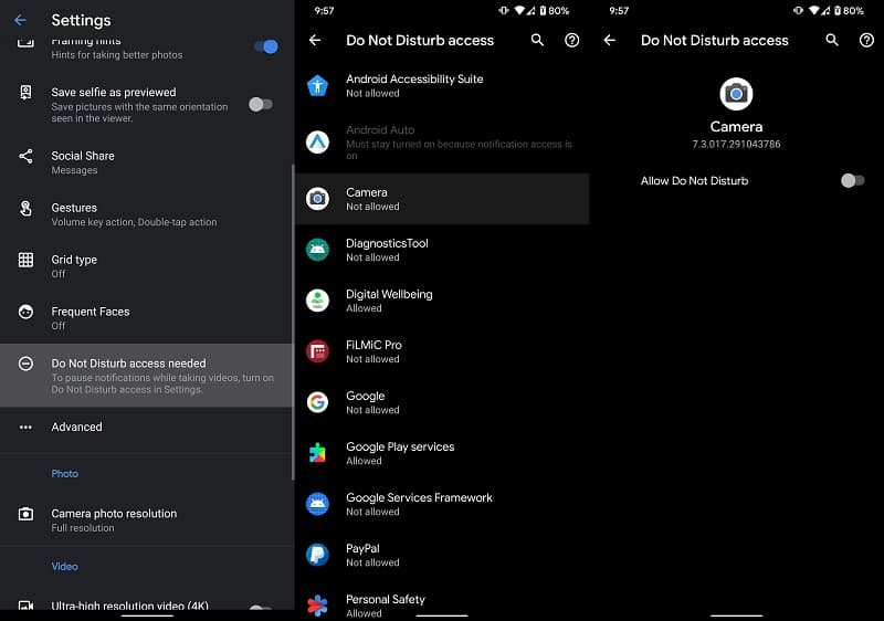 Google Camera: Versão 7.3 traz modo Não Perturbe e vídeos à 24 fps Capturas de tela do novo recurso Não Perturbe do Google Camera 7.3.