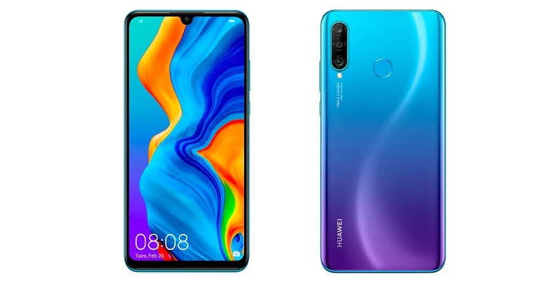 Huawei lança P30 Lite 2020 com mais RAM e câmera frontal atualizada Huawei P30 Lite azul.
