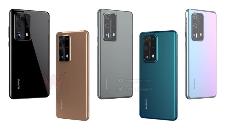 Huawei P40 Pro ganha imagens conceito com cinco câmeras traseiras huawei p40 pro cores