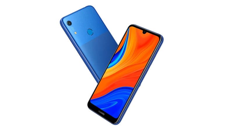 Huawei Y6s na cor azul.