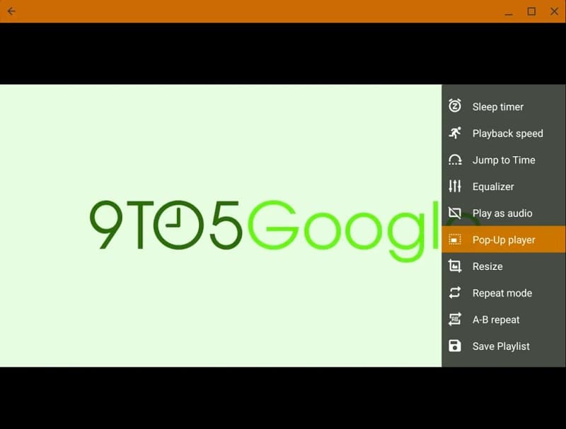 VLC beta ganha modo PiP para Chrome OS em nova atualização Captura de tela do novo recurso do VLC Player.