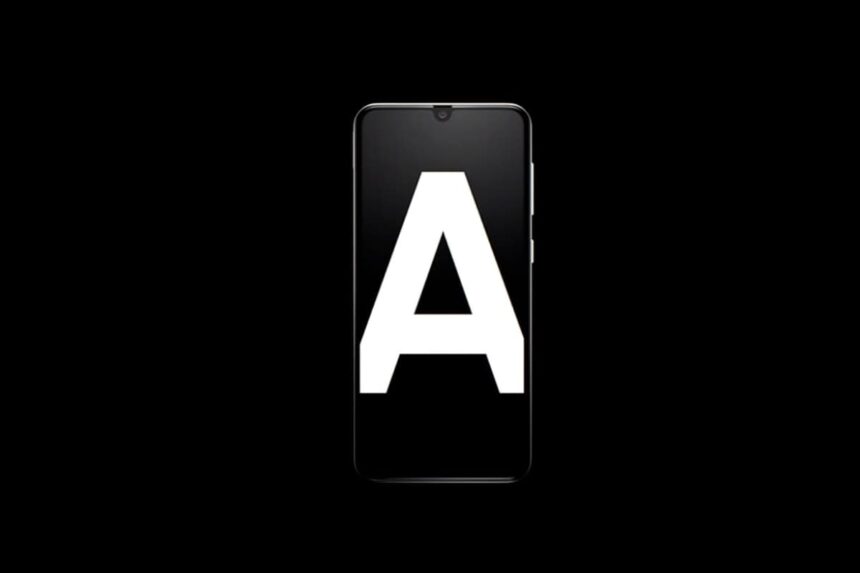 Imagem ilustrativa de smartphone da linha Galaxy A.