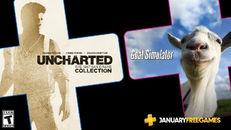 PS Plus: Trilogia Uncharted e Goat Simulator gratuitos em janeiro Games gratuitos no serviço de assinatura da Sony para PlayStation, a PS Plus, em janeiro de 2019.