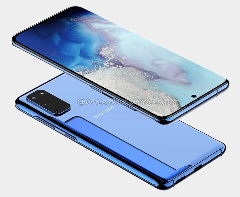 Linha Galaxy S20: Vazamento revela as especificações dos flagships Renderização não oficial do Samsung Galaxy S20 padrão.