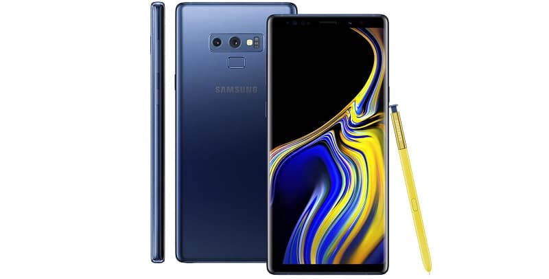 Galaxy Note 9 é atualizado com pacote de segurança de janeiro Samsung Galaxy Note 9 na cor azul.