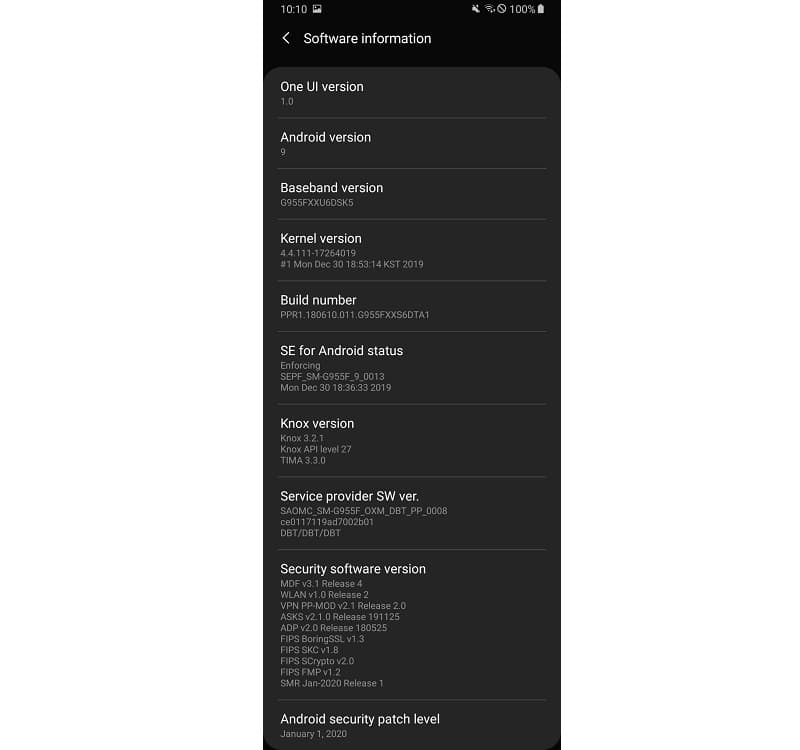 Galaxy S8 e S8 Plus recebem atualização de segurança de janeiro Captura de tela da atualização do Galaxy S8 e S8 Plus.