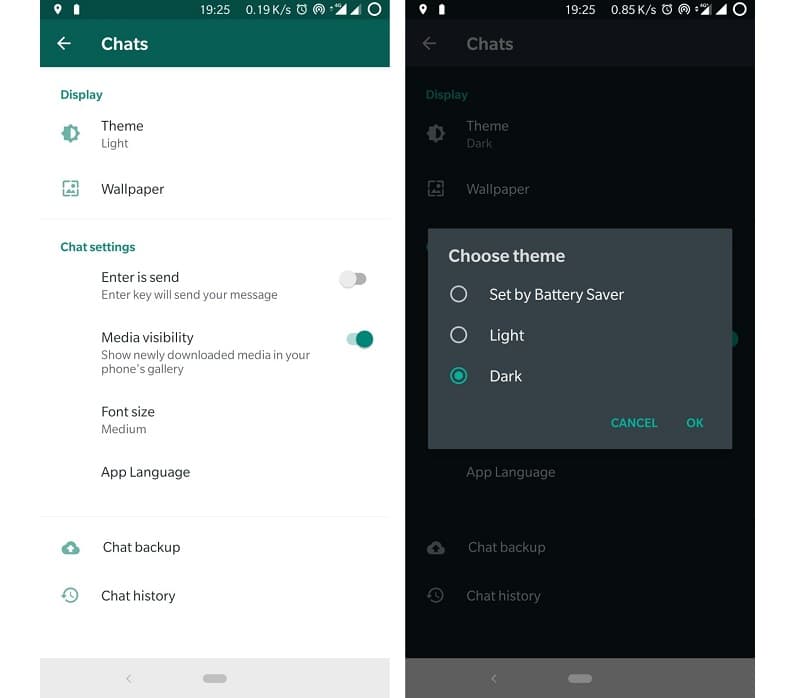 WhatsApp para Android recebe Modo Noturno na versão Beta whatsapp android modo escuro