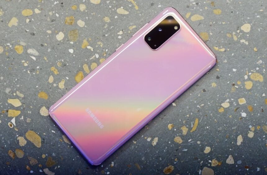 Galaxy S20 rosa.
