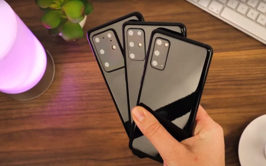 Renderização não oficial da nova linha Galaxy S20.