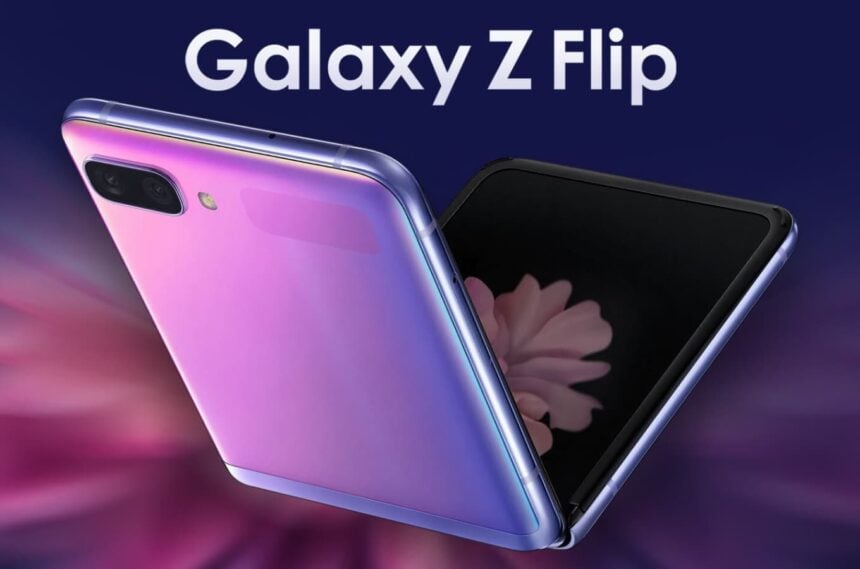 Renderização do Galaxy Z Flip.
