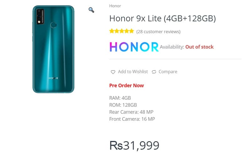 Honor 9X Lite deve ser lançado com câmera de 48 MP e 4 GB de RAM Honor 9x Lite vazamento.