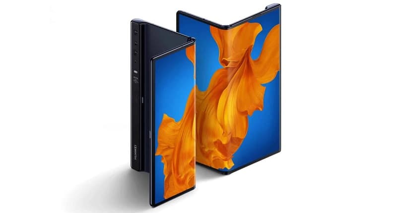Mate Xs: Huawei anuncia seu novo smartphone dobrável Huawei Mate Xs semi-aberto e aberto.