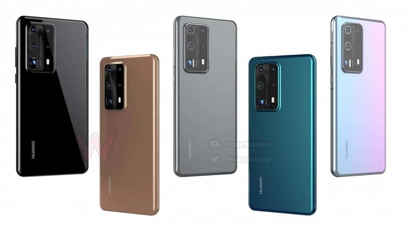 Huawei P40 pode ser lançado com câmera principal de 52 MP Renderização não oficial do Huawei P40 em cinco cores.