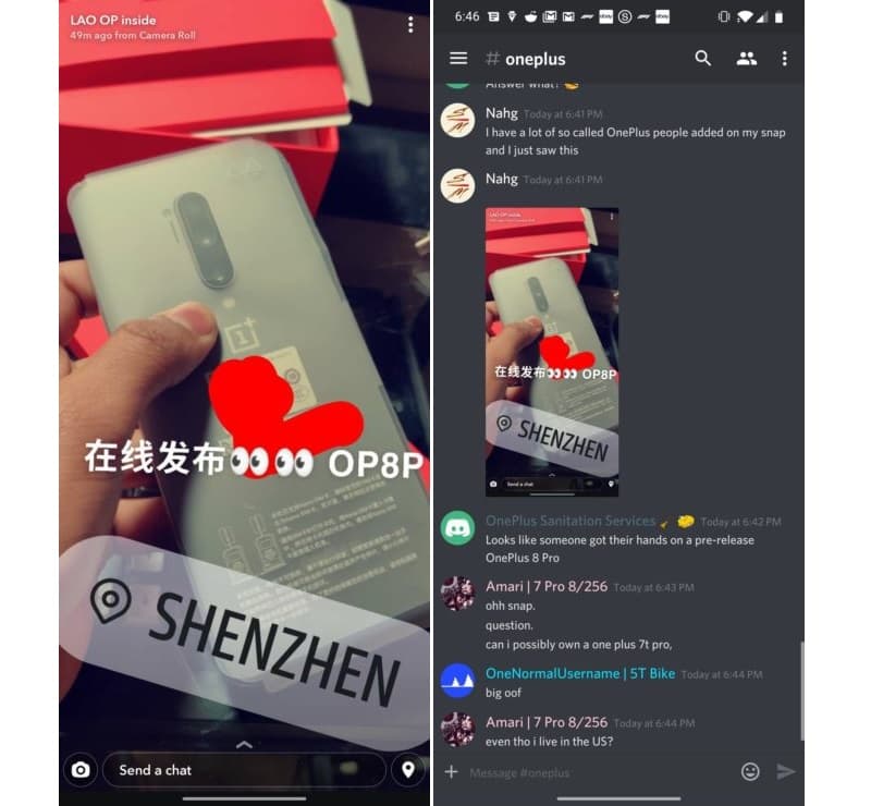 OnePlus 8 Pro pode ter o mesmo design de seu antecessor Imagem vazada do OnePlus 8 Pro.