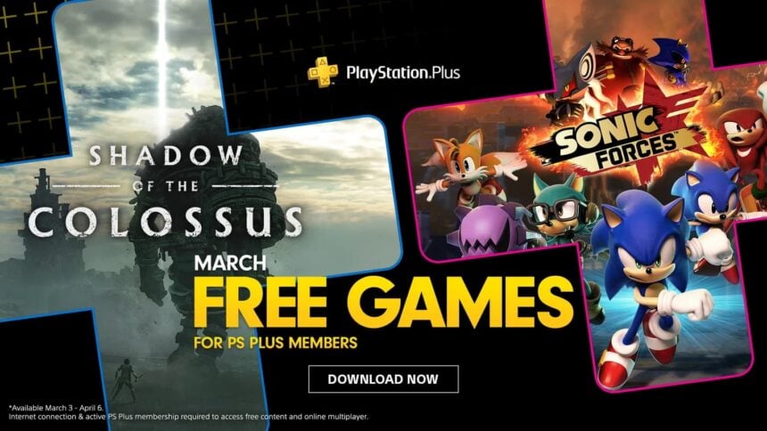 ps plus marco 2020 sonic e shadow of the colossus