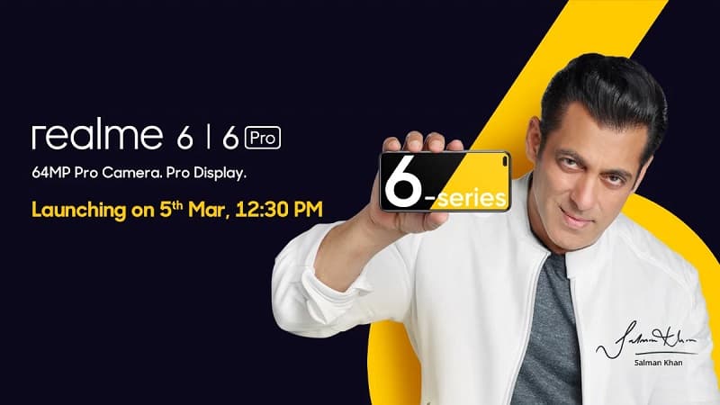 Teaser com a data de lançamento do Realme 6.