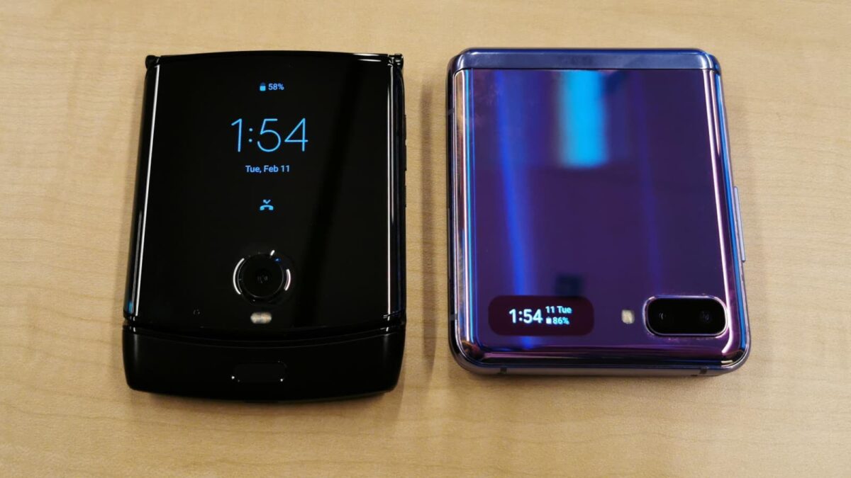 Motorola Razr e Samsung Galaxy Z Flip.