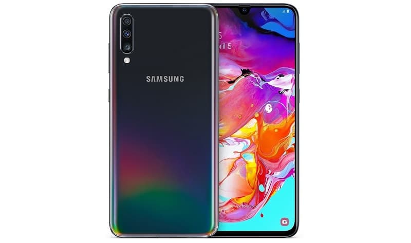 Galaxy A70 recebe atualização para o Android 10 com One UI 2 Galaxy A70 preto.