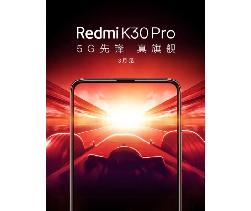 Redmi K30 Pro será lançado em março com tela sem entalhe Redmi K30 Pro teaser.