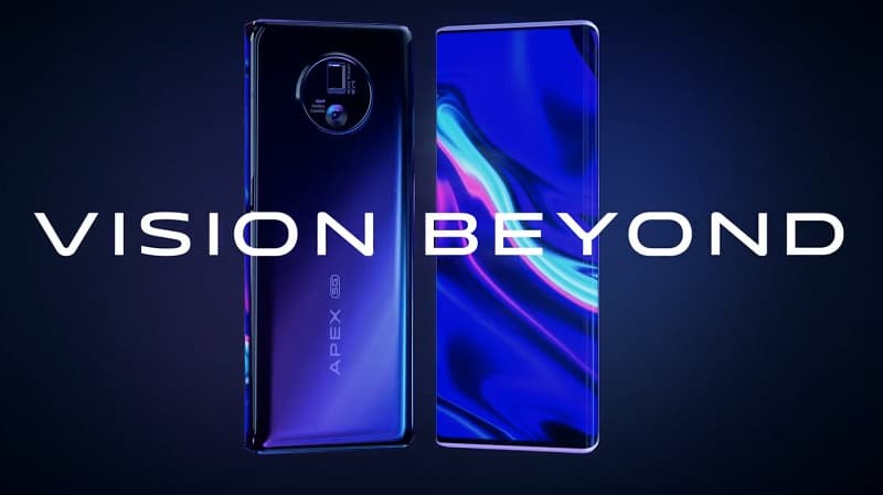 Vivo anuncia APEX 2020 com tela curva e carregamento sem fio de 60W Vivo APEX 2020 design.