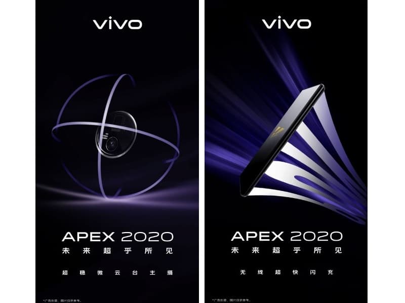 Vivo APEX 2020 tem design e especificações confirmados em teasers Teasers do Vivo APEX 2020.