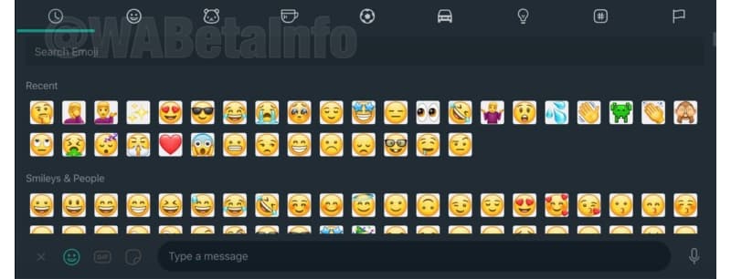WhatsApp Web e Desktop podem receber o Modo Escuro Emojis WhatsApp Web e Desktop no modo escuro.