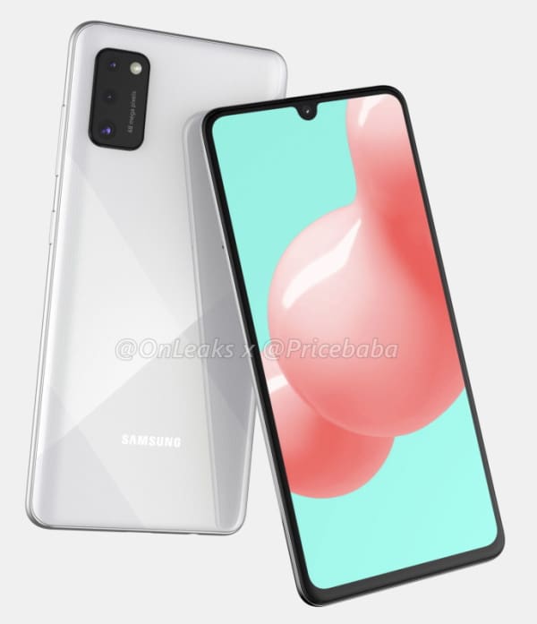Galaxy a41 vazamento visual