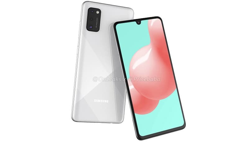 Galaxy A41 tem possível design revelado em renderizações Renderização não oficial do Galaxy A41.