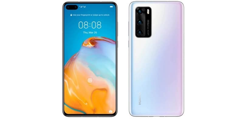 Huawei P40 e P40 Pro tem novas renderizações e especificações vazadas Huawei P40 branco.