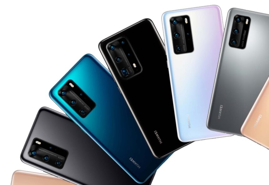 Linha Huawei P40 cores.