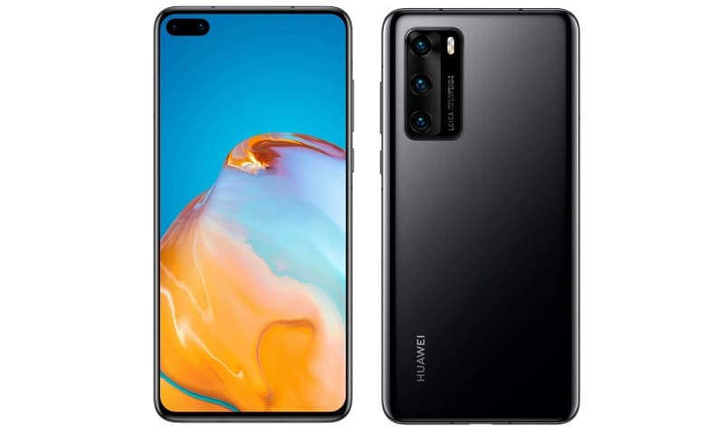 Huawei P40 preto.