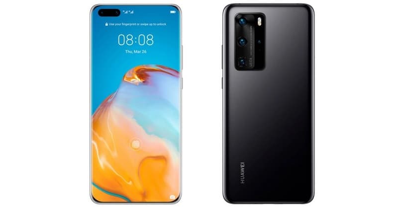Huawei P40 e P40 Pro tem novas renderizações e especificações vazadas Huawei P40 Pro preto.