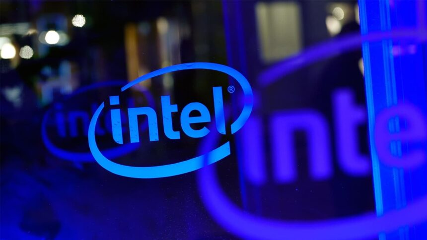 Intel logo.