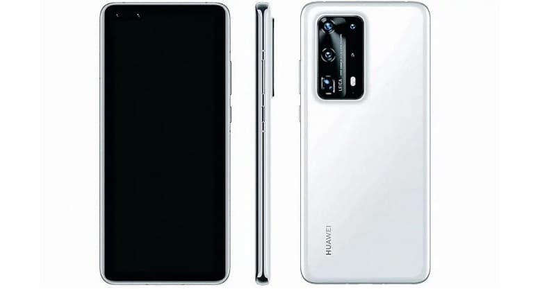 Huawei P40 Pro Premium Edition tem especificações técnicas vazadas Huawei P40 Pro Premium Edition branco.